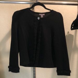 Black 100% cashmere cropped sweater